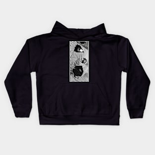 Black and White Geometric Shapes Kids Hoodie